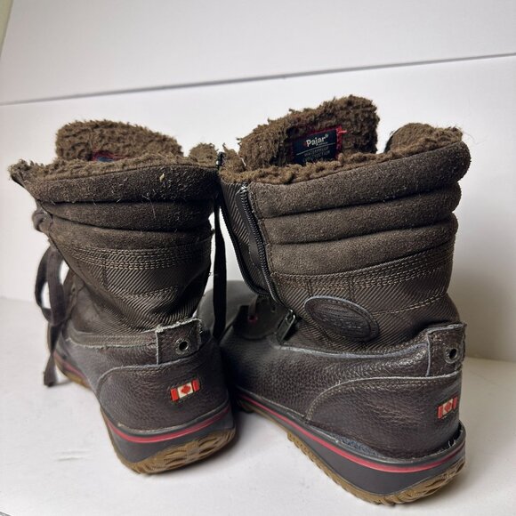 Pajar Canada Trooper Waterproof Winter Boots Brown Leather Shoes Men Sz 12 - Picture 4 of 11